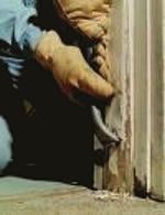 Scraping lead paint