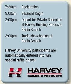 Harvey University schedule