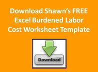 Burdened cost of labor worksheet