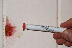 Instructions for using LeadCheck on drywall and plaster