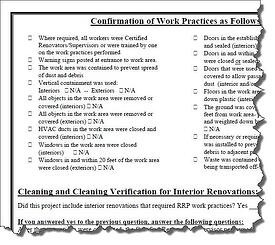 RRP Checklist Form