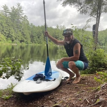 Uncle Mark with his Paddle Board